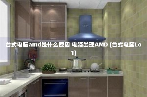 台式电脑amd是什么原因 电脑出现AMD (台式电脑Lo1)