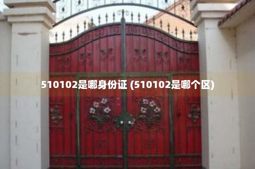 510102是哪身份证 (510102是哪个区)