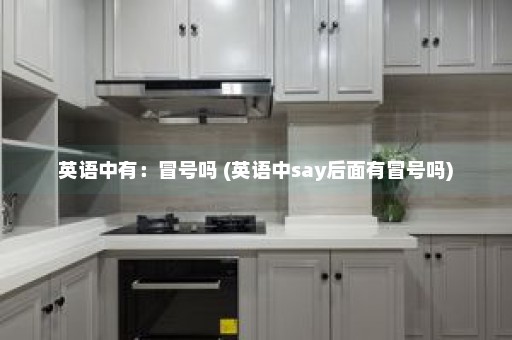 英语中有：冒号吗 (英语中say后面有冒号吗)