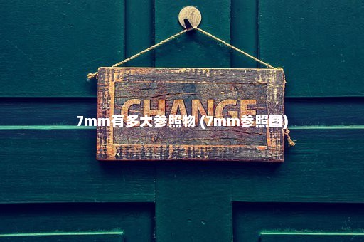 7mm有多大参照物 (7mm参照图)