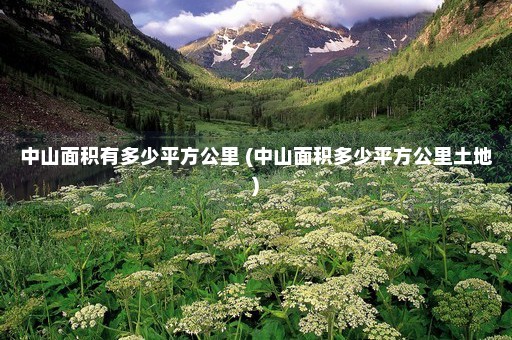 中山面积有多少平方公里 (中山面积多少平方公里土地)