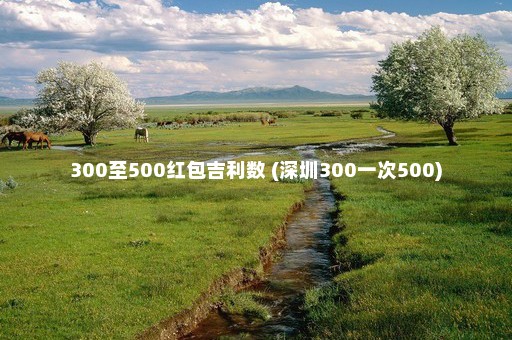 300至500红包吉利数 (深圳300一次500)