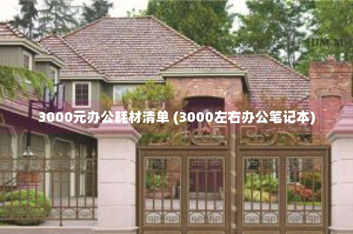 3000元办公耗材清单 (3000左右办公笔记本)