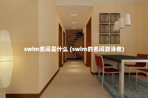 swim名词是什么 (swim的名词游泳者)