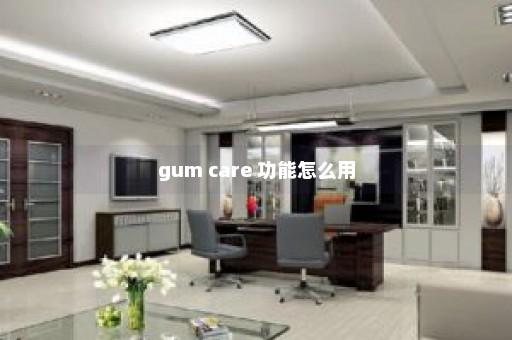 gum care 功能怎么用