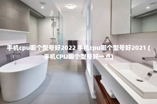 手机cpu哪个型号好2022 手机cpu哪个型号好2021 (手机CPU哪个型号好一点)