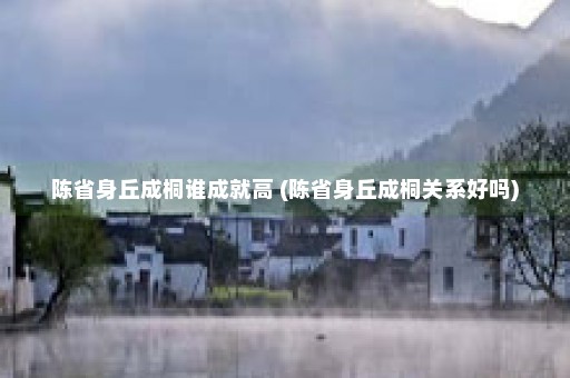 陈省身丘成桐谁成就高 (陈省身丘成桐关系好吗)