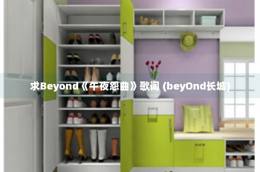 求Beyond《午夜怨曲》歌词 (beyOnd长城)