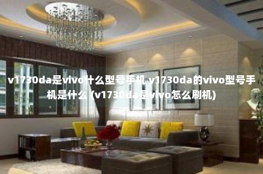 v1730da是vivo什么型号手机 v1730da的vivo型号手机是什么 (v1730da是vivo怎么刷机)