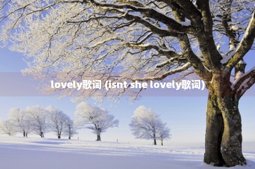 lovely歌词 (isnt she lovely歌词)