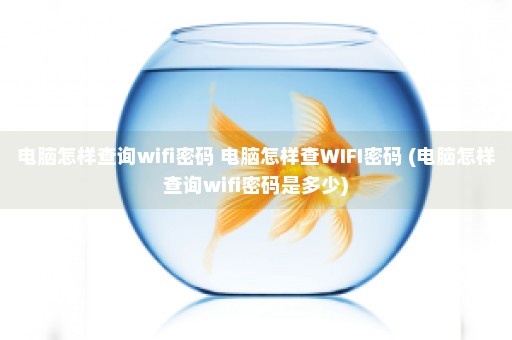 电脑怎样查询wifi密码 电脑怎样查WIFI密码 (电脑怎样查询wifi密码是多少)