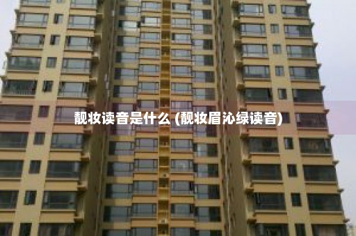 靓妆读音是什么 (靓妆眉沁绿读音)