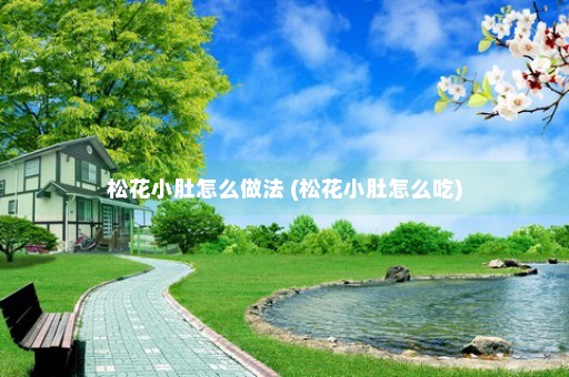 松花小肚怎么做法 (松花小肚怎么吃)