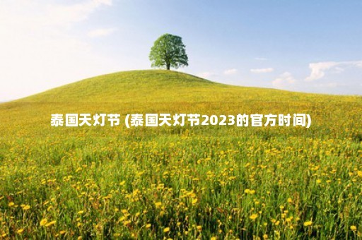 泰国天灯节 (泰国天灯节2023的官方时间)