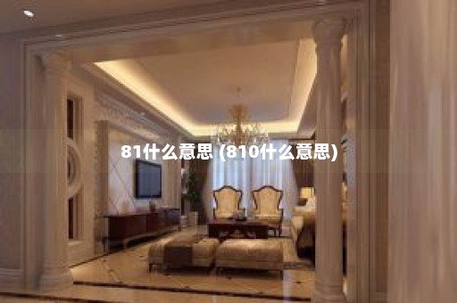 81什么意思 (810什么意思)