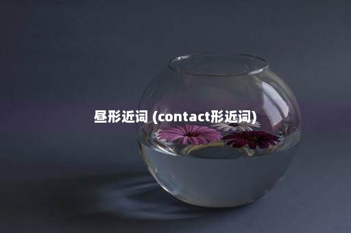 昼形近词 (contact形近词)