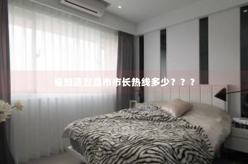 谁知道宜昌市市长热线多少？？？