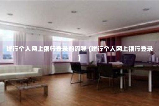 建行个人网上银行登录的流程 (建行个人网上银行登录)