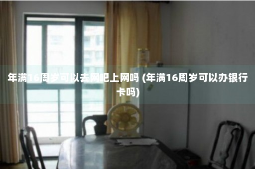 年满16周岁可以去网吧上网吗 (年满16周岁可以办银行卡吗)