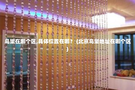 鸟巢在哪个区,具体位置在哪？ (北京鸟巢地址在哪个区)