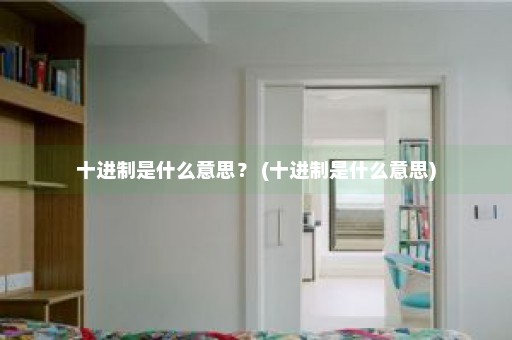 十进制是什么意思？ (十进制是什么意思)