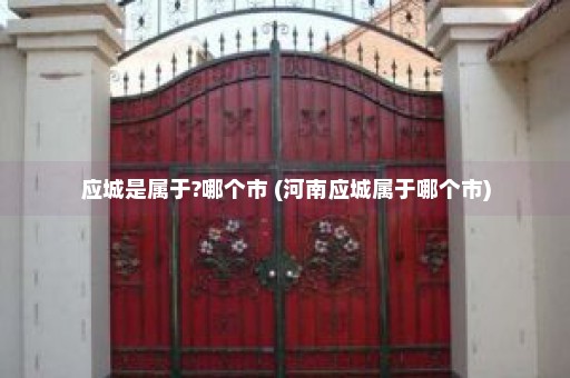 应城是属于?哪个市 (河南应城属于哪个市)