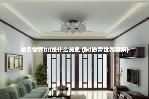 魔兽世界bd是什么意思 (bd魔兽世界官网)