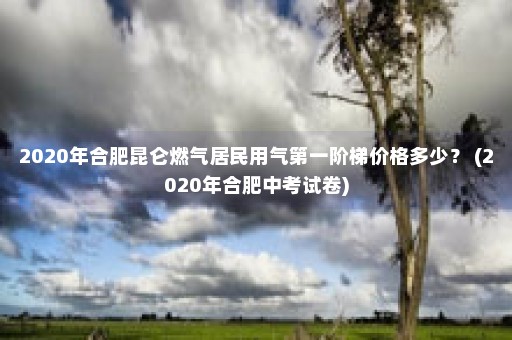 2020年合肥昆仑燃气居民用气第一阶梯价格多少？ (2020年合肥中考试卷)