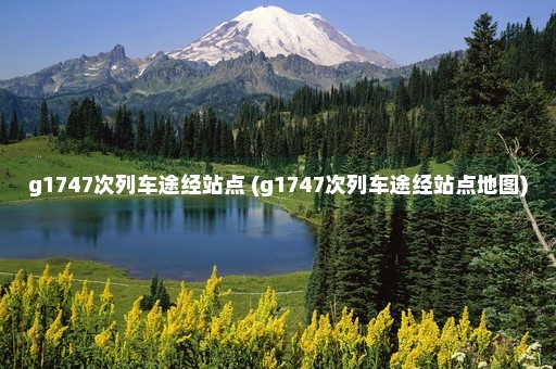 g1747次列车途经站点 (g1747次列车途经站点地图)