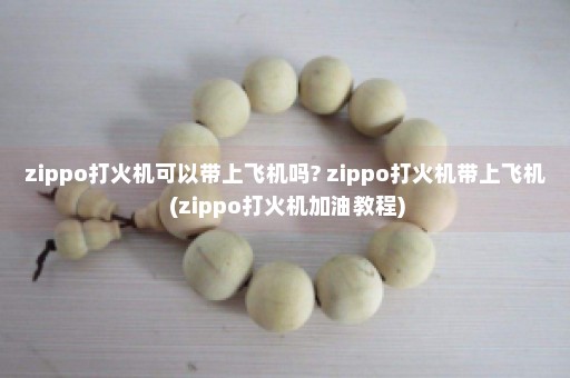 zippo打火机可以带上飞机吗? zippo打火机带上飞机 (zippo打火机加油教程)