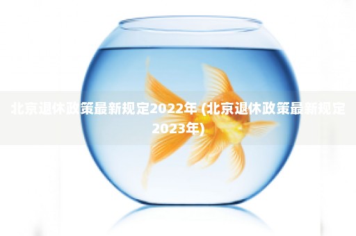 北京退休政策最新规定2022年 (北京退休政策最新规定2023年)