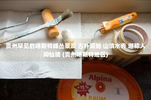 贵州罕见的喀斯特峰丛景观 古朴原始 山清水秀 堪称人间仙境 (贵州喀斯特地区)