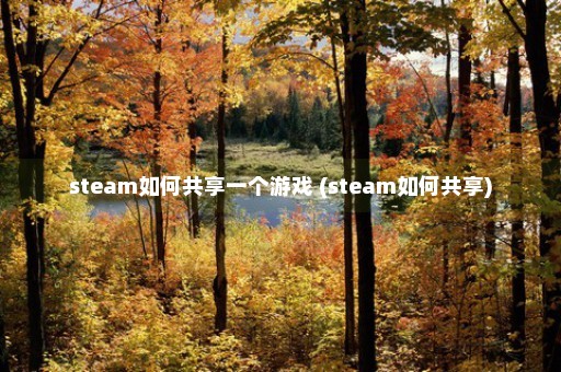 steam如何共享一个游戏 (steam如何共享)