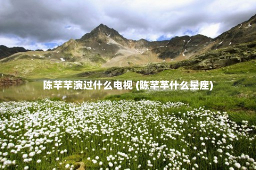 陈芊芊演过什么电视 (陈芊芊什么星座)