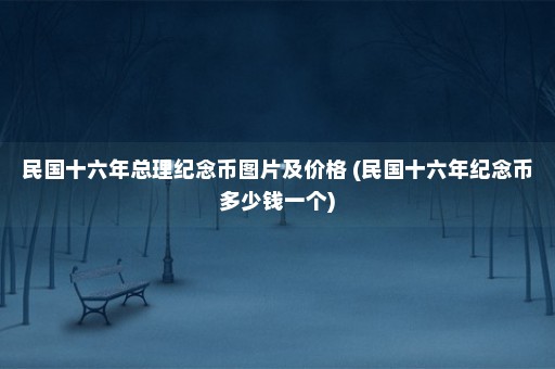 民国十六年总理纪念币图片及价格 (民国十六年纪念币多少钱一个)