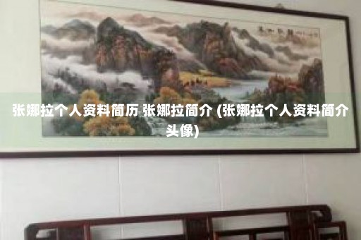 张娜拉个人资料简历 张娜拉简介 (张娜拉个人资料简介 头像)