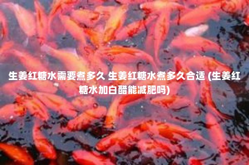 生姜红糖水需要煮多久 生姜红糖水煮多久合适 (生姜红糖水加白醋能减肥吗)