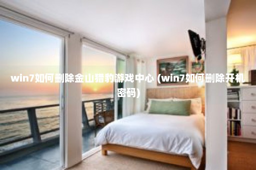 win7如何删除金山猎豹游戏中心 (win7如何删除开机密码)