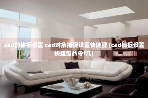 cad的捕捉设置 cad对象捕捉设置快捷键 (cad捕捉设置快捷键命令f几)