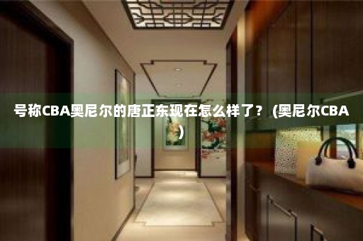 号称CBA奥尼尔的唐正东现在怎么样了？ (奥尼尔CBA)