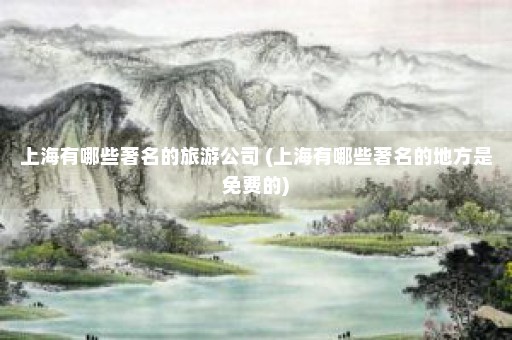 上海有哪些著名的旅游公司 (上海有哪些著名的地方是免费的)