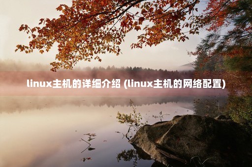 linux主机的详细介绍 (linux主机的网络配置)