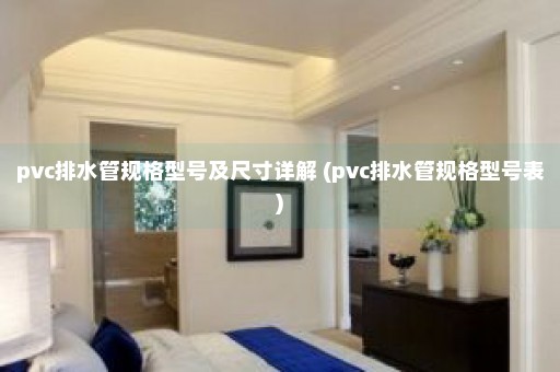 pvc排水管规格型号及尺寸详解 (pvc排水管规格型号表)