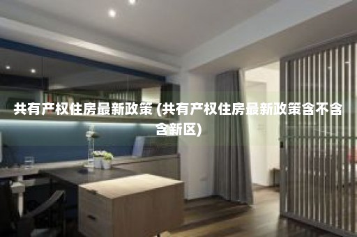 共有产权住房最新政策 (共有产权住房最新政策含不含含新区)