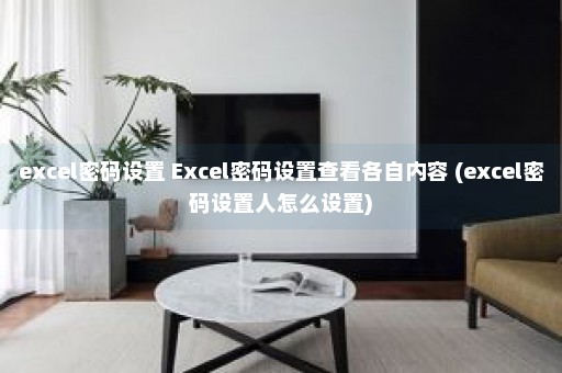 excel密码设置 Excel密码设置查看各自内容 (excel密码设置人怎么设置)