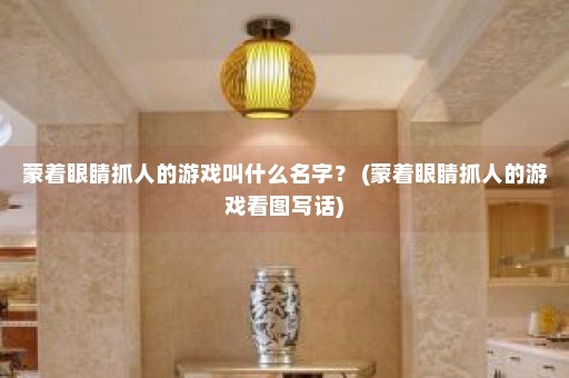 蒙着眼睛抓人的游戏叫什么名字？ (蒙着眼睛抓人的游戏看图写话)