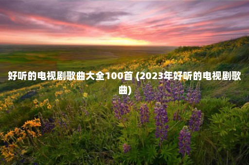 好听的电视剧歌曲大全100首 (2023年好听的电视剧歌曲)