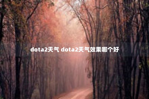 dota2天气 dota2天气效果哪个好