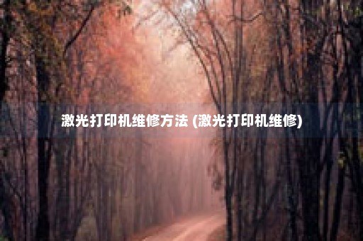 激光打印机维修方法 (激光打印机维修)