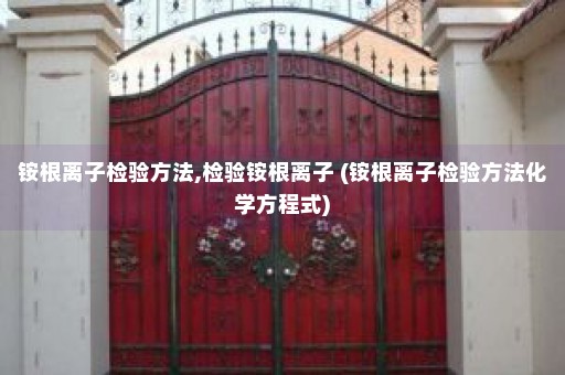 铵根离子检验方法,检验铵根离子 (铵根离子检验方法化学方程式)